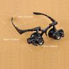 New Head Wearing Magnifying Lens Double Eye Jewelry Watch Repair Magnifier Loupe Glasses