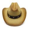 European, American And Western Cowboy Hats, Travel Sunshade And Sunscreen Hats, Grass Hand-Woven Crimped Hats