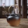 Clay Teapot with Lid and Handle for Electric or Charcoal Stove