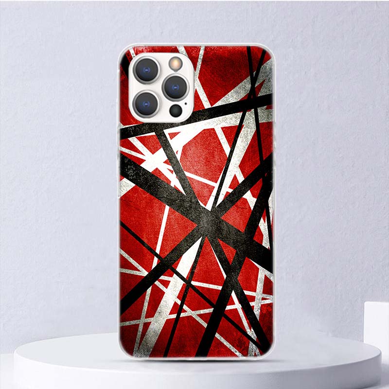 Eddie Van Halen Grafisk Guitar Blød Taske Til iPhone 16 17 Air 16E 15 Plus 11 12 13 Mini 14 Pro Max Telefon Cover Apple 7 8 SE Coqu