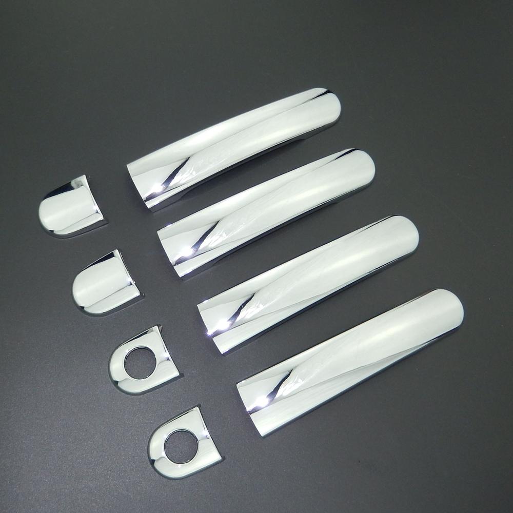 For Skoda Octavia A5 MK1 MK2 2000 2013 ABS Chrome Door Handle Cover & Door Bowl Cover 2006 2007 2008 2009 2010 2011