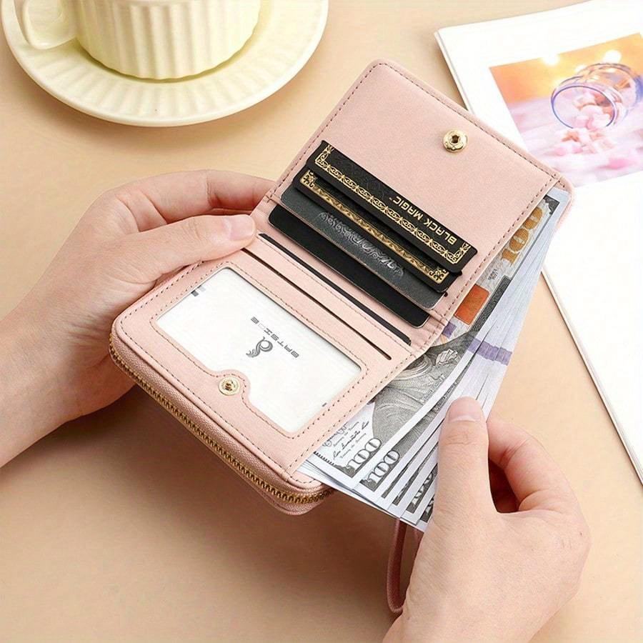 Large Capacity Women's Wallet Women's Zipper Coin Purse Minimalist Wallet For Women Mini Purse Leather