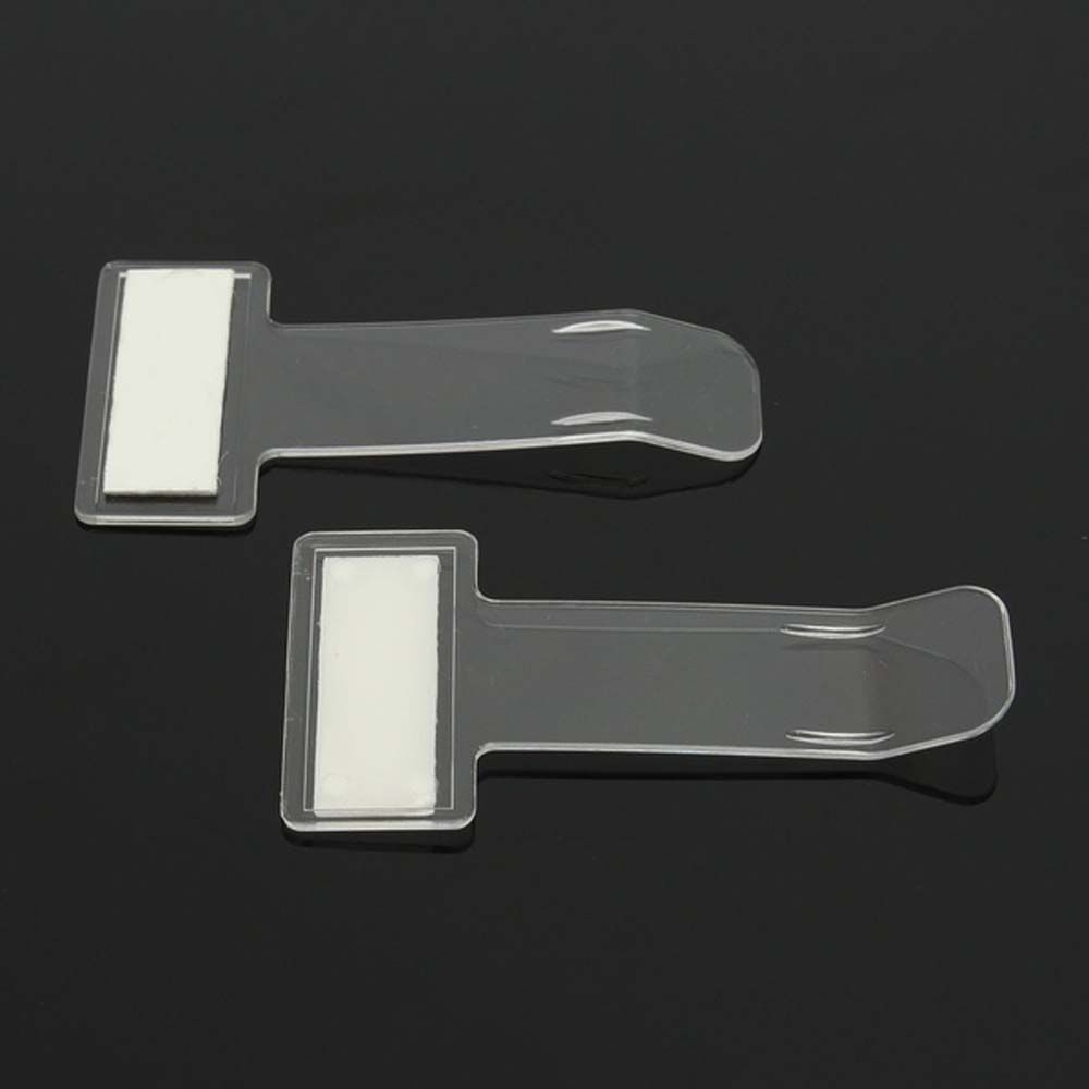 Clips T shape Invoice Tickets Holder Parking Ticket Holder Permit Clip Transparent Card Clips