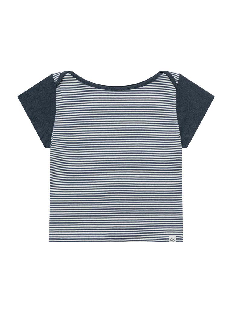 Eogeulliswedou Basic Essentials Rip Boat Top (Stripe Blue)