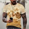 Funny Bee Series Print T Shirts Men's Women Casual O-Neck Short Sleeve T-shirt Oversized Streetwear Tees Tops Kids Clothing