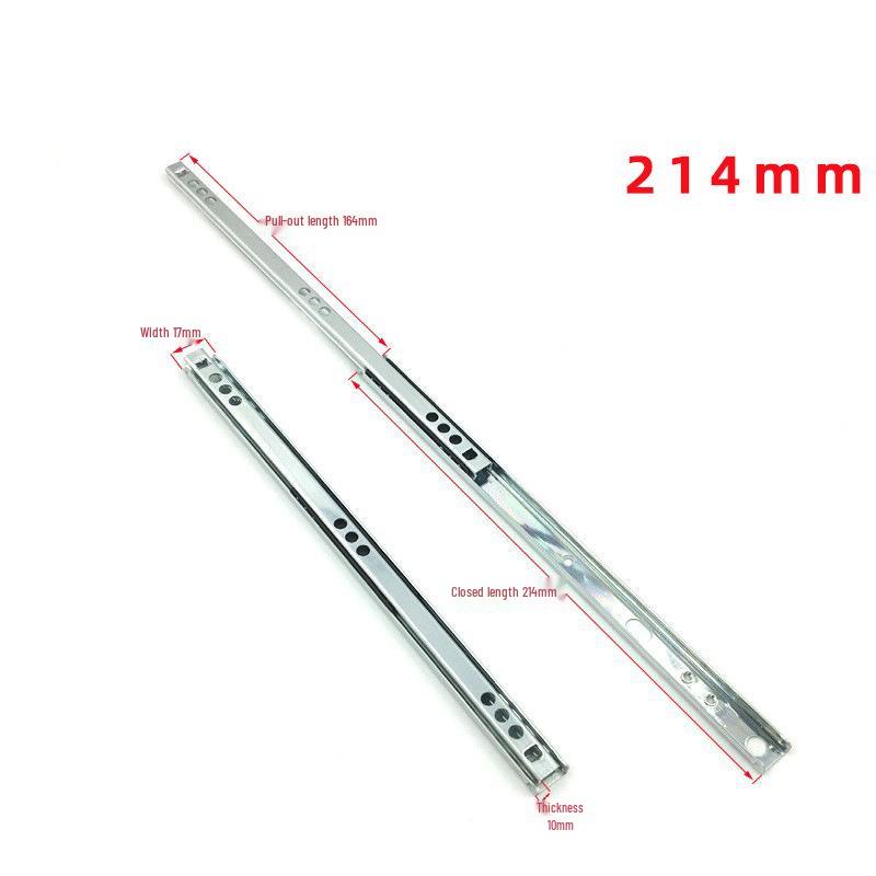In-Stock 17mm Wide, 10mm Thick Two-Way Slide Rail with Ball Bearing for Laboratory Equipment Drawers