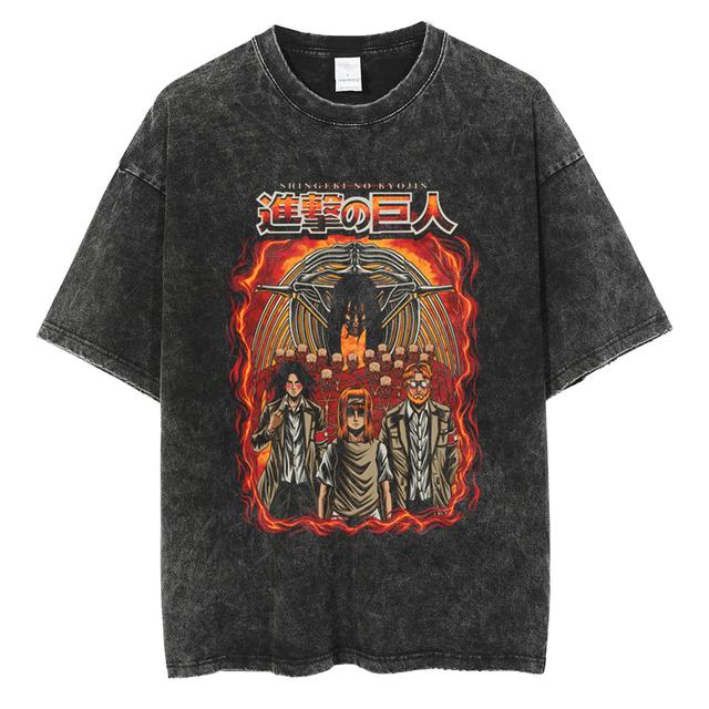 Levi Ackerman Attack on Titan Cotton Harajuku T-Shirt M