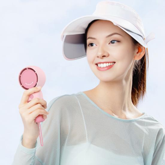Small Handheld Fan Quiet 3 Speed Adjustable USB Rechargeable Summer Cooling Fan Portable Travel Mini Personal Fan Phone Holder