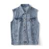 New Workwear Denim Jacket Men's Spring and Autumn American Retro Loose Spring Denim Vest Jacket