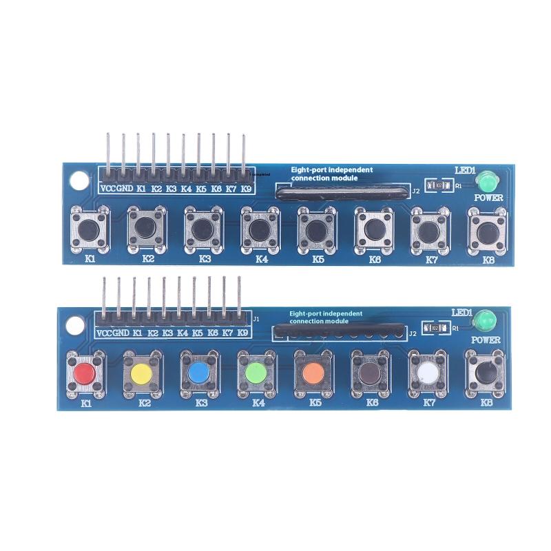 8 Nezávislých Tlačidlový Dotykový Modul s LED Indikátorom Klávesnicový Modul Klávesnicový Modul Pre Arduino Arm
