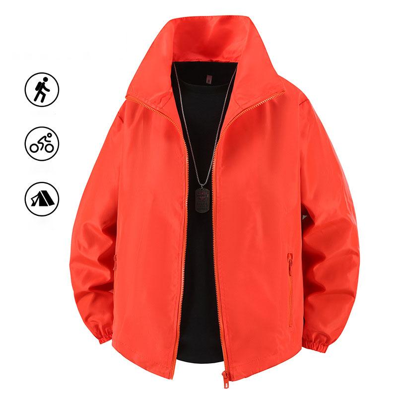 Men's Jacket, Outdoor Workwear, American Solid Color Stand Up Collar Jacket, Men's Outdoor Leisure and Fitness Sports Jacket