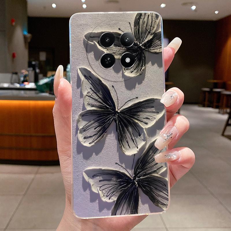 Phone Case For Realme 12 5G 12X 5G 13 5G C65 Protective Cases Realme Narzo N65 70X Capa Flower Butterfly Soft Silicone TPU Cover