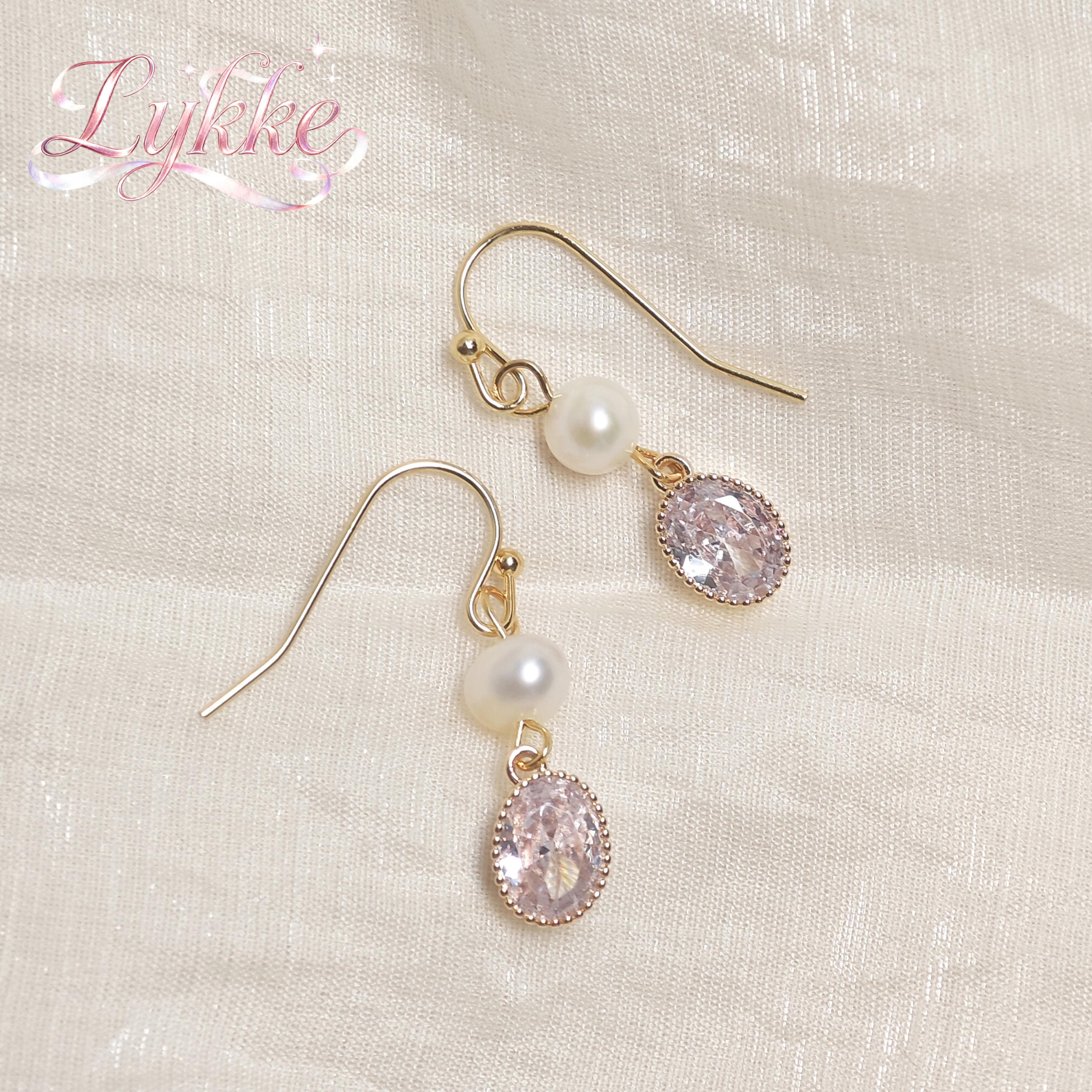 

Elegant natural pearl earrings gold-plated geometric oval earrings for women and girls wedding party jewelry gifts