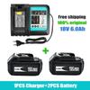 2025NEW for Makita 18V 6000mAh Rechargeable Power Tools Battery with LED Li-ion Replacement LXT BL1860B BL1860 BL1850+3A Charger