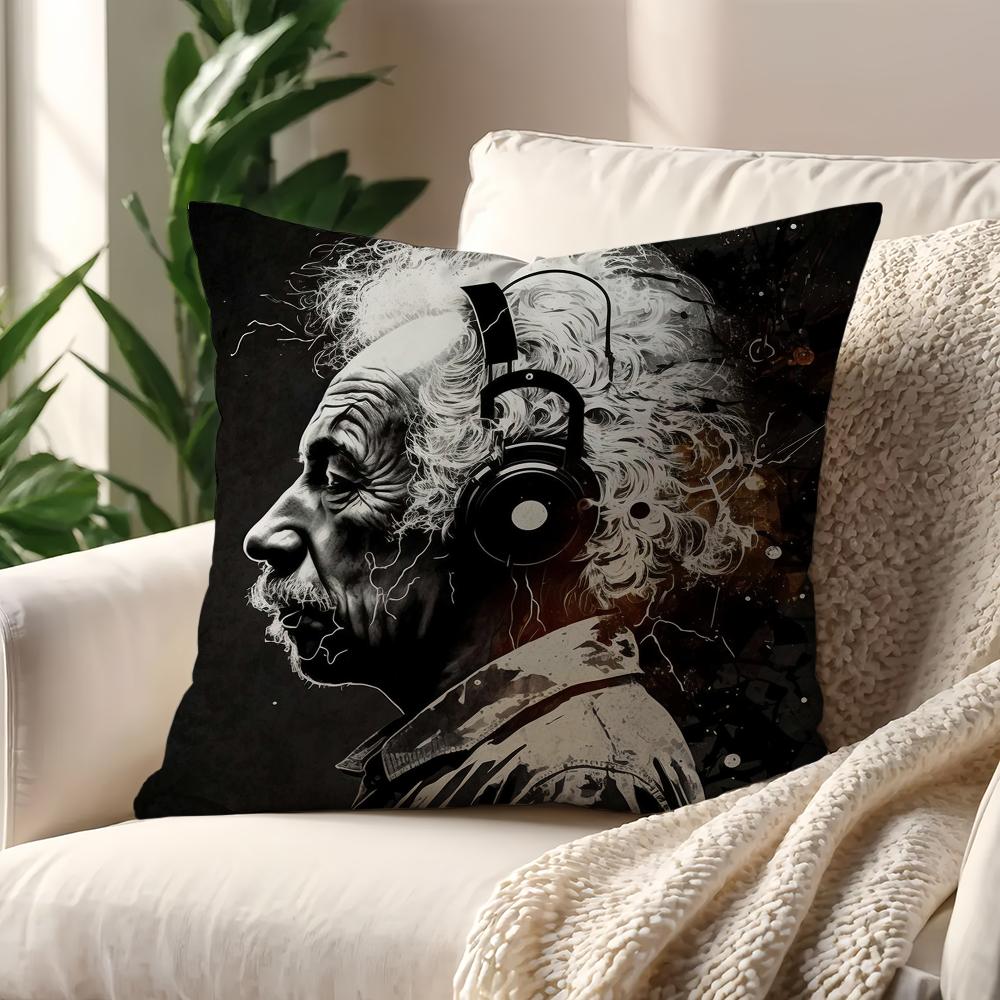 

Art A-Albert E-Einstein M-ath cool cushion cover Pillow Cover Home Sofa living Decoration Room Office Car Nordic Simplicity 12x12Inch