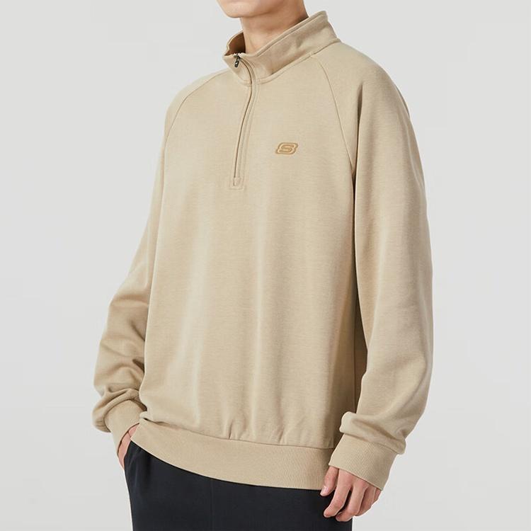 Skechers Casual Loose Fit Pullover Sweatshirt ' Tan' Men's L323M019-01GA
