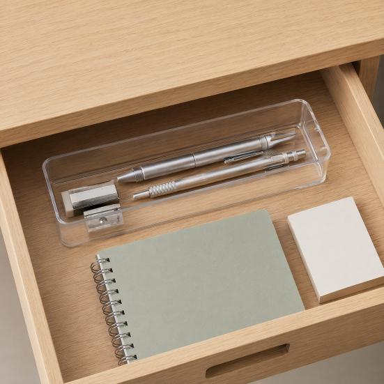 Drawer Storage Box, Transparent Large Capacity Organize, Partition Storage Container for Hair Accessories Jewelry Sundries