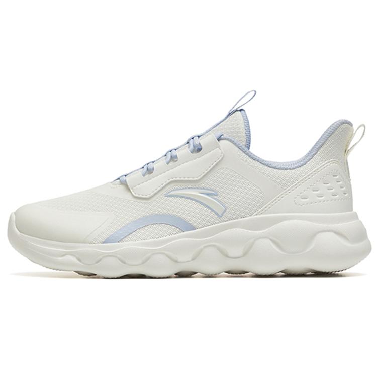 New ANTA Sheepskin Running Shoes Women's Low top Ivory White/Oxygen Blue 922235573-1