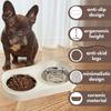 Stainless steel double bowl, dog bowl, and cat bowl, shockproof and splash proof, detachable for cleaning, reducing bacteria.zwq