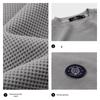 Qipilao Men's Waffle Knit Crewneck Sweatshirt