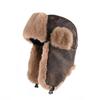 Retro Old Hat Men's Winter Velvet Thickened Warm Ear Protection Cotton Hat Outdoor Cycling Cold Hat Women