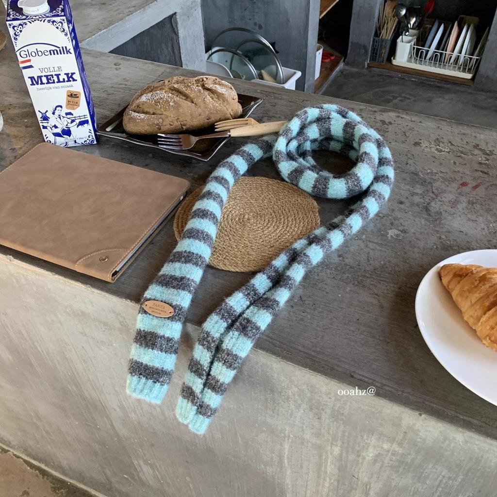 Koreanischer Y2K Colorblock Wollmischschal - Vielseitig & Stilvoll für Damen