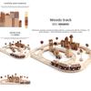Fun Wooden City Transportation Train Track Assembly Building Blocks Kid Toy Set For Toddlers And Early Education
