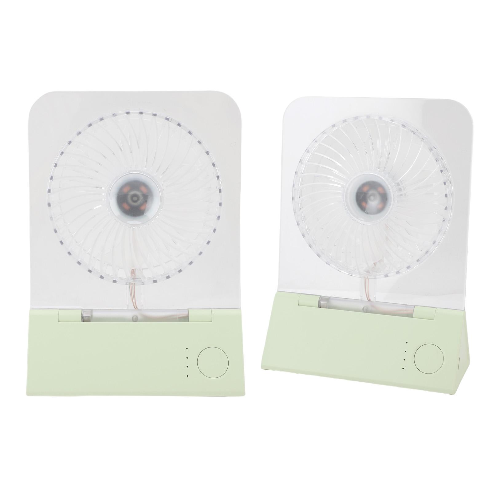Transparent Desktop Fan Magnetic Wall Mounted Foldable Colorful Breathing Light 4 Wind Speed Silent Portable for Daily Home Camping