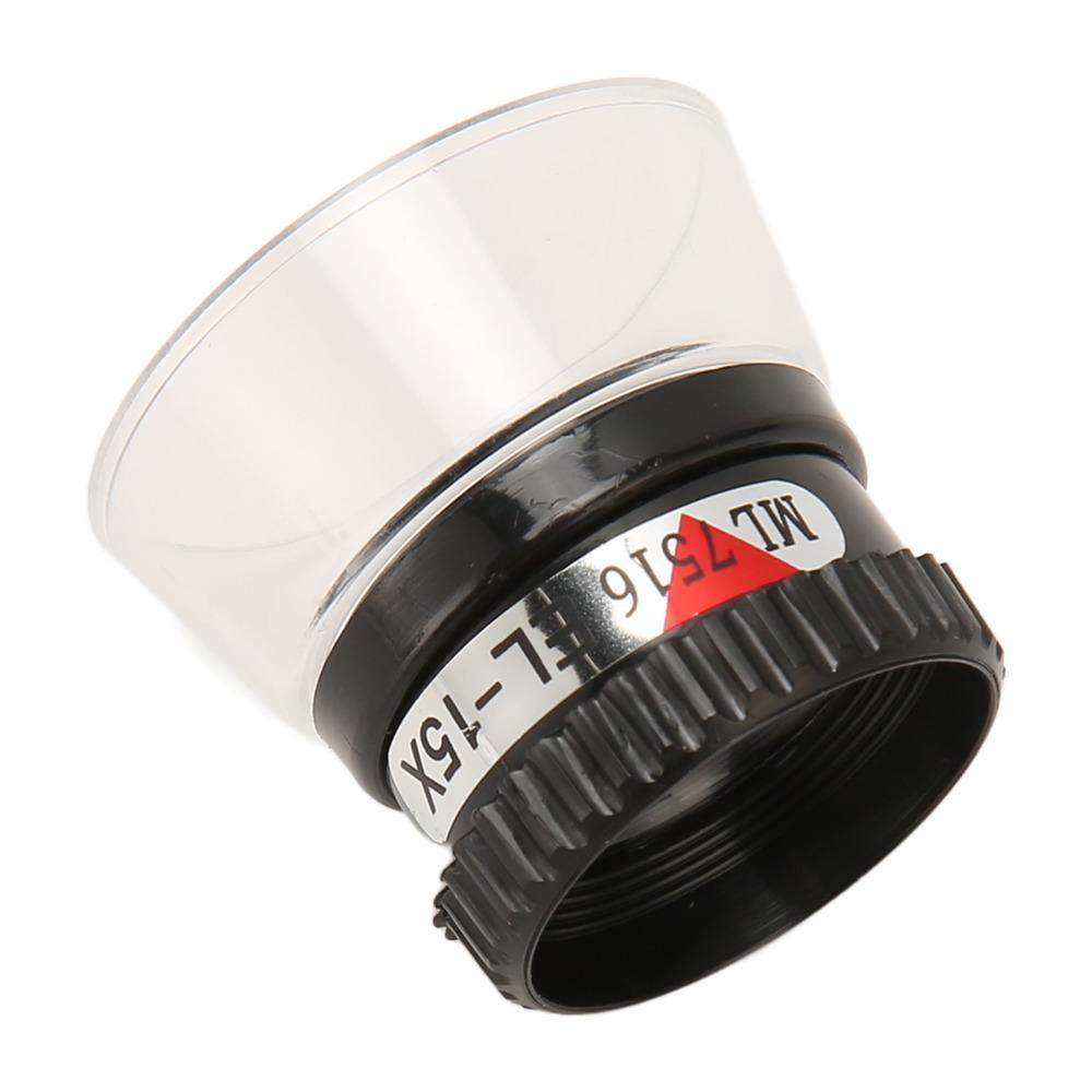 15X Pocket Magnifying Glass Black Desktop Magnifier Jewelry Magnifier for 15X Archaeology Tool