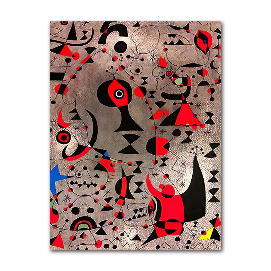 Słynne Plakaty Dzieł Surrealistycznych Joana Miró Abstrakcyjne Malarstwo na Płótnie Retro Sztuka Ścienna Do Nowoczesnego Salonu Dekoracja Domu