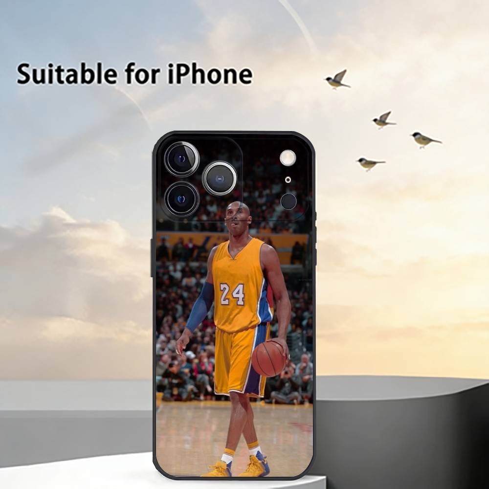 Basketball Fan K-Kobe B-Bryant Phone Case For iPhone 17, 16,15,14,13,12,11 Plus,Pro Max, Others Soft Black Cover