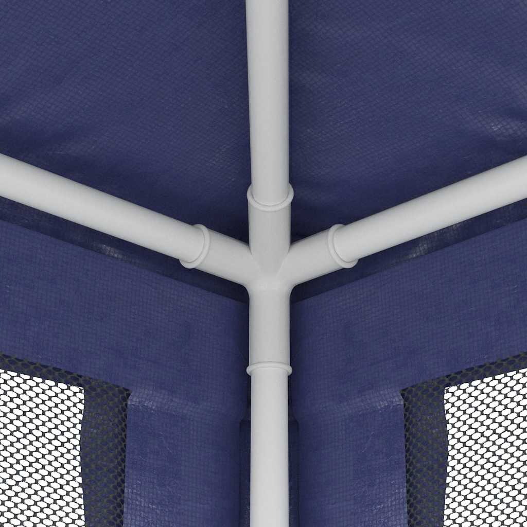 Party Tent with 4 Mesh Side Walls Blue 2.5 X 2.5 M HDPE