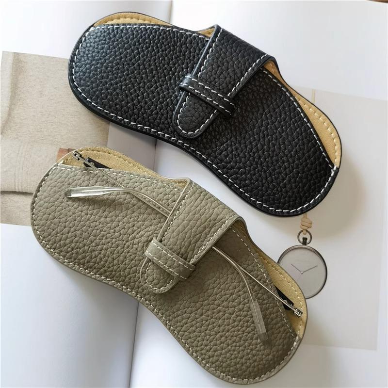 Soft leather glasses bag, portable ins glasses case, sunglasses, men's and women's glasses storage bag, protective cover