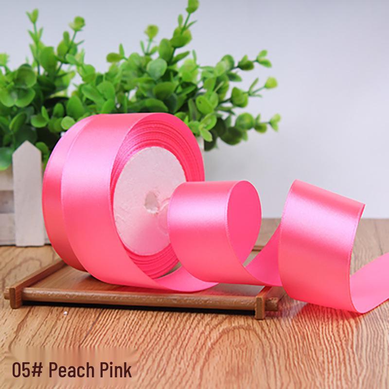 4cm Solid Color Satin Ribbon for Floral Art and Gift Packaging