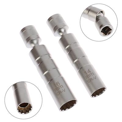 14/16mm Set Üniversal Mafsal Manyetik Esnek Lokma İnce Duvar 3/8" Tahrikli Araba Tamir Aleti Buji Lokma Anahtar Adaptörü