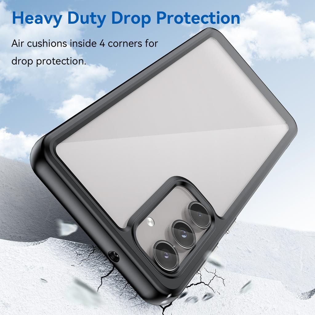 For Samsung Galaxy M55 5G/C55 5G/F55 5G Case TPU Frame Clear Acrylic Protective Phone Cover