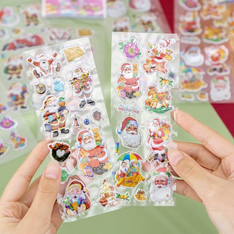 5 szt. Naklejka Tematyczna Świąteczna Ozdoba Święty Mikołaj Renifer Świąteczny Naklejka Dekoracyjna do Notatnika Dziecięcego