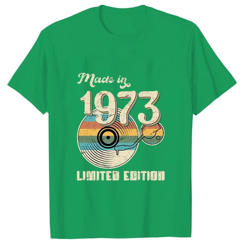 

50 Years Old Vintage 1973 Limited Edition 50th Birthday T Shirts Graphic Streetwear Short Sleeve Summer T-shirt Birthday Gifts 4XL