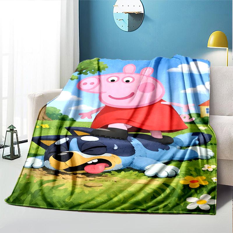 Cartoon animation Pattern Blanket for Home Decoration, Bed, Sofa, Car Travel, Camping, Suitable for All Seasons, Birthday Christmas Gift