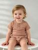 Infant Summer Pajama Set: Short Sleeve T-shirt & Shorts Rompers for 0-1 Year Olds, Breathable & Air-Conditioning Friendly.