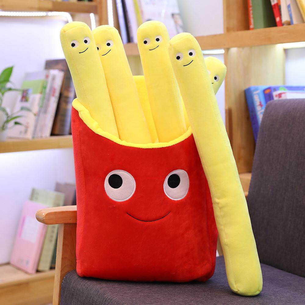 Adorable Plush Hamburger Hot Dog Popcorn Fries Ice Cream Teddy Bear Cushion Toy