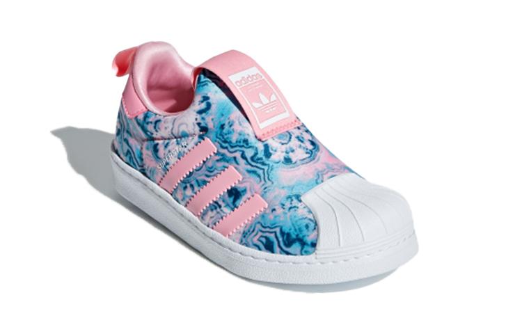 adidas Originals SUPERSTAR 360 C Low Top Kids' Skateboarding Shoes Pink Blue White Children Aged 3 7 Years Old CG6570