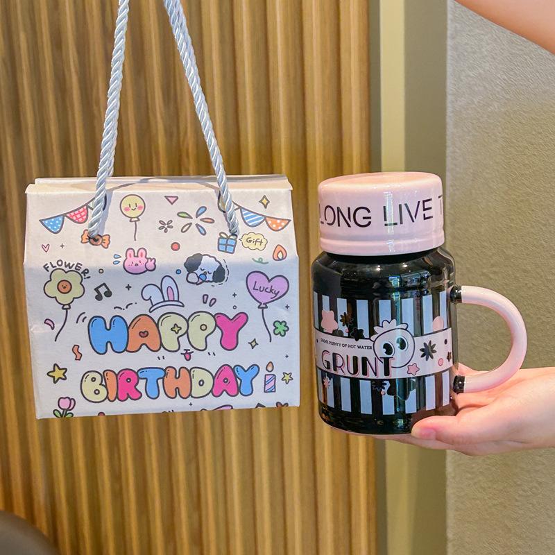 A High Value Cartoon Kettle for A Girl's Best Friend's Birthday Gift Practical Ceramic Mug Souvenir Gift Box