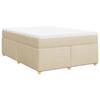 Maison Exclusive - Sommier à lattes de lit avec matelas Crème 140x200 cm Tissu
