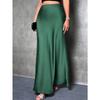 Fashion Elegant Loose Women Satin Skirts Spring and Summer New Simple Casual Office A-line Long Skirts Office Solid Color Women's Clothing