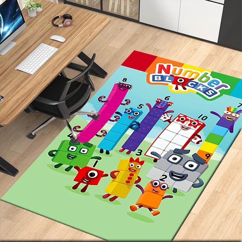Tappeto Stampato Numberblocks, per Sedia da Ufficio Soggiorno Camera da Letto Cucina Decorazioni Regali.