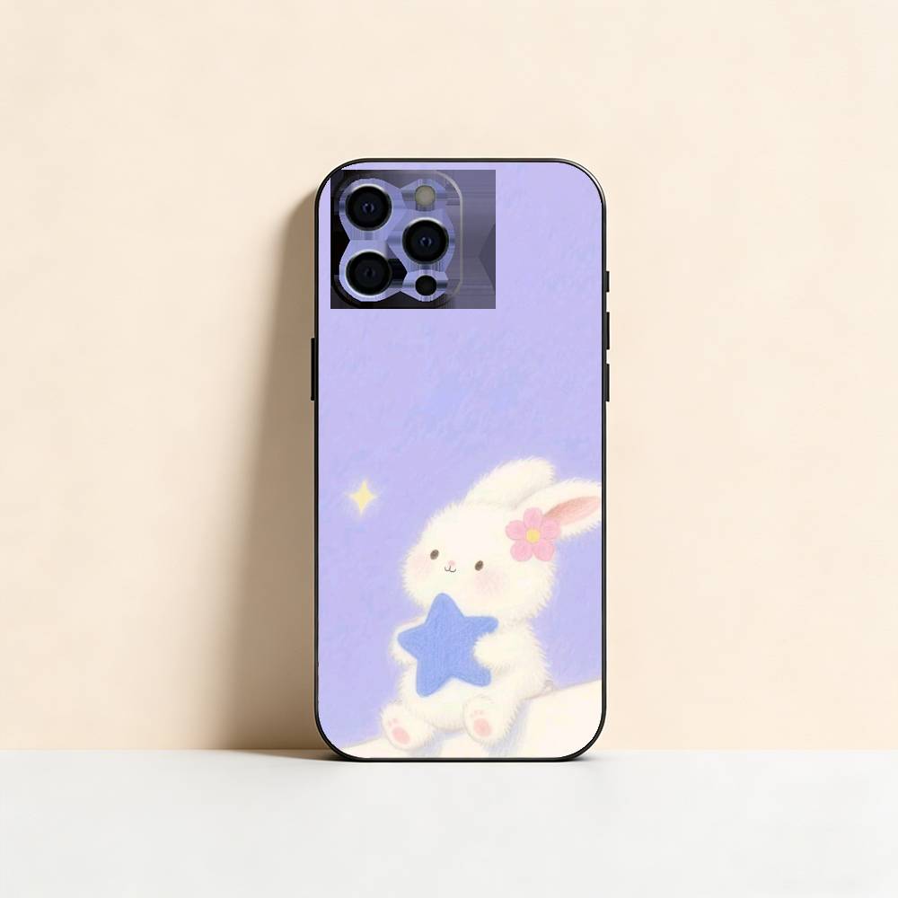 Cloudy Bunny Phone Case Silicone Soft For IPhone 17 16 15 14 13 12 11 X XR Plus Pro Max Plus