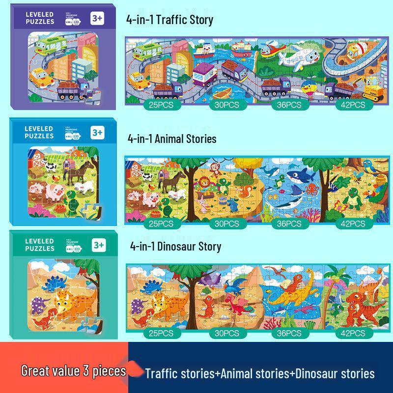 Kids' Tyrannosaurus Rex Magnetic Puzzle - Educational Toy for Concentration & Early Learning