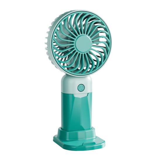 Handheld Fan with Phone Holder Quiet USB Rechargeable Mini Personal Desk Fan зелёный