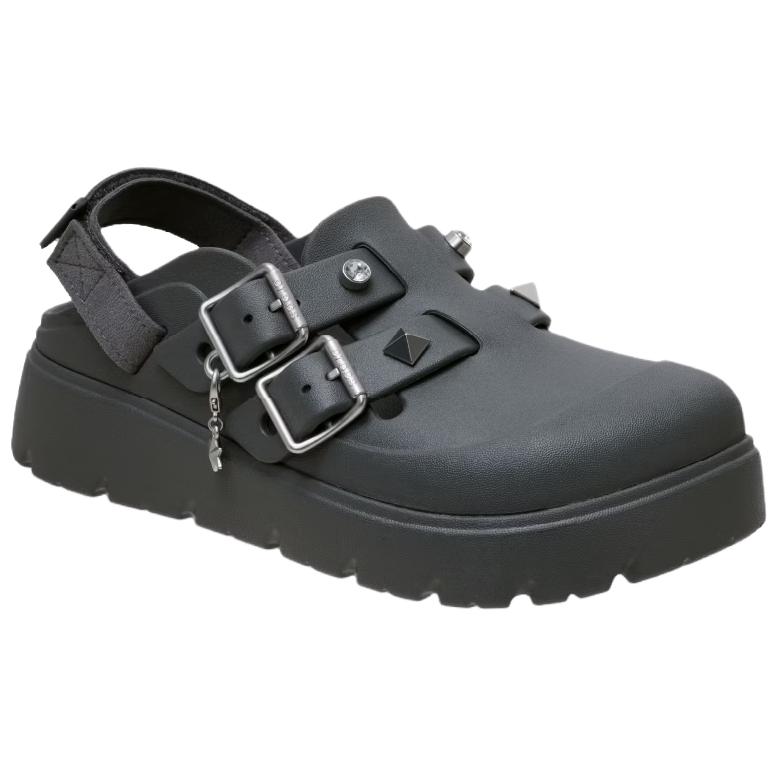 Crocs Mocassino Punk Lucido Pantofole da Donna Nere 214212-0YK